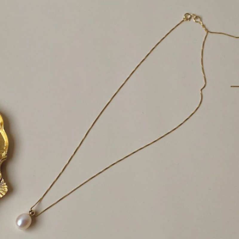 AAAA Cultured Big Baroque Pearl Pendant Necklace in 14K Gold Over Sterling Silver Chain (11-12mm)