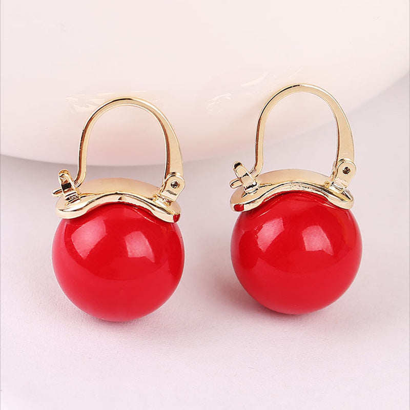 New Color Elegant Pearl Earrings | Earrings with 14mm Big Pearl | Pearl Drop Earrings