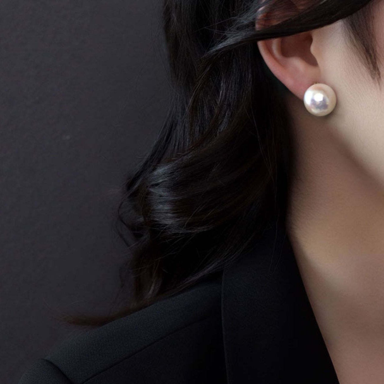 Pendientes de perlas | Pendientes de perlas con clip | Pendientes de perlas grandes para orejas perforadas y no perforadas