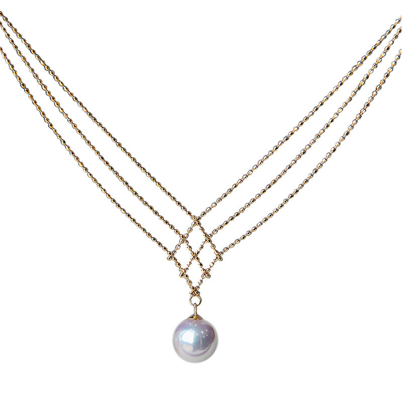 18k gold necklace with pearl