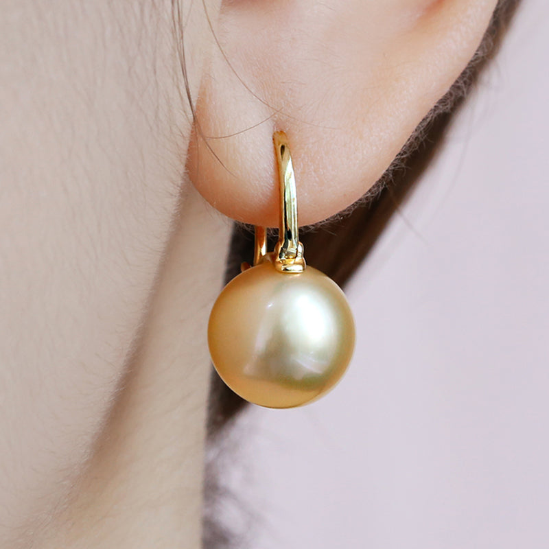 gold pearl earrings