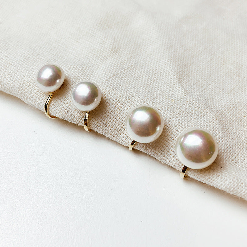 Freshwater Cultured Pearl Earring Clip in 14K Gold Over Sterling Silver