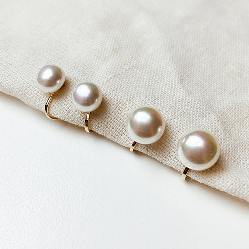 Freshwater Cultured Pearl Earring Clip in 14K Gold Over Sterling Silver