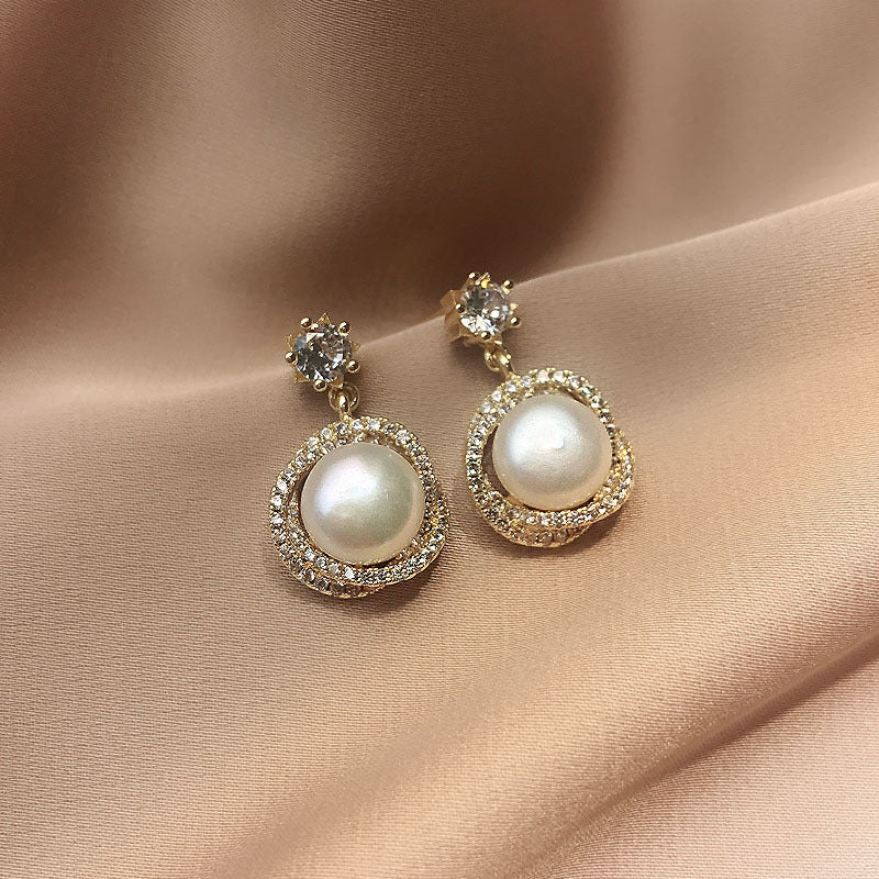 Freshwater Pearl Earrings and Necklace Set in 14K Gold Over Sterling Silver (Pearl Size 11.5-12mm)