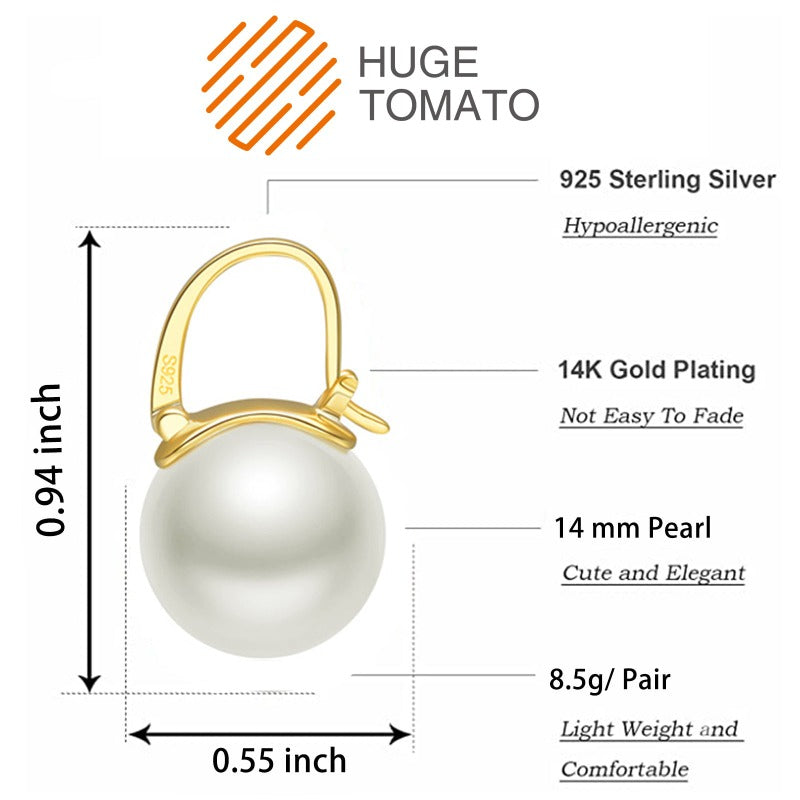 Black Pearl Earrings | Available in White, Champagne, Grey, Gold and Black | Pearl Dangle Earrings