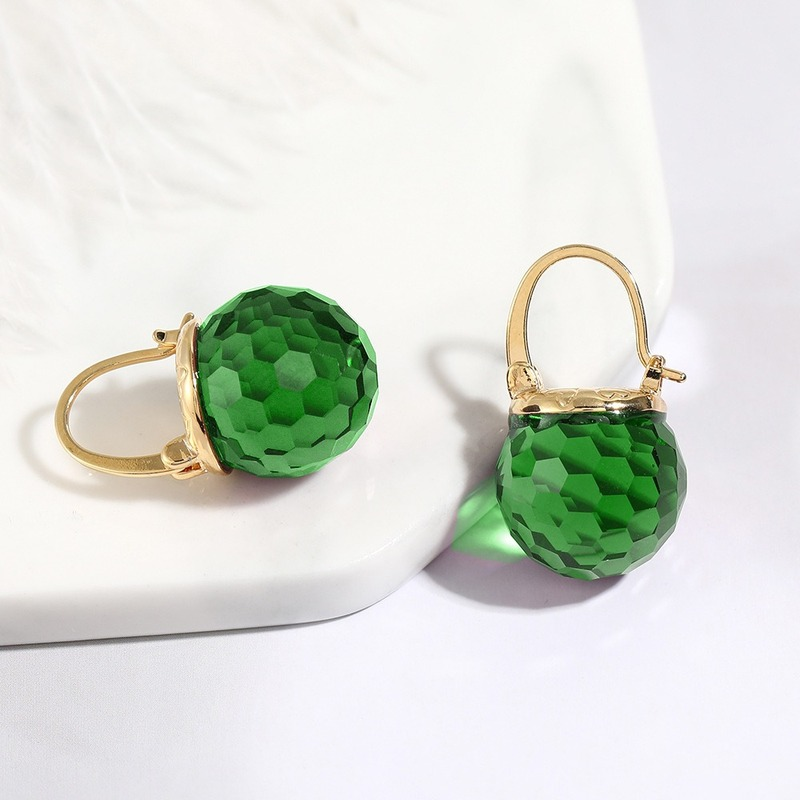 Green Crystal Earrings