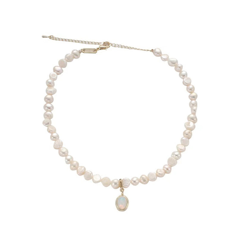 Baroque Pearl Choker | Baroque Pearl Necklace | Freshwater Pearl Necklace with Pendant for Women (5-6mm)