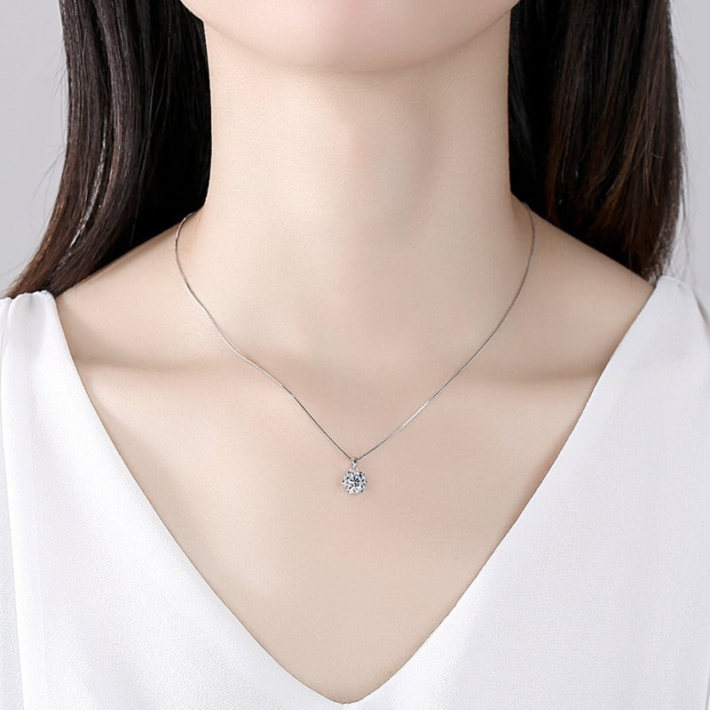 Moissanite Diamond Necklace Handmade Jewelry