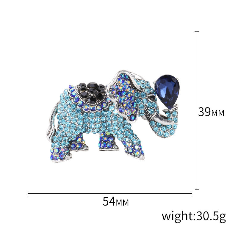 Broche estilo elefante para hombre, regalo de joyería hecho a mano