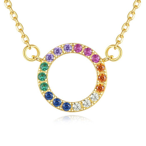 Moissanite Diamond Colorful Necklace Handmade Jewelry