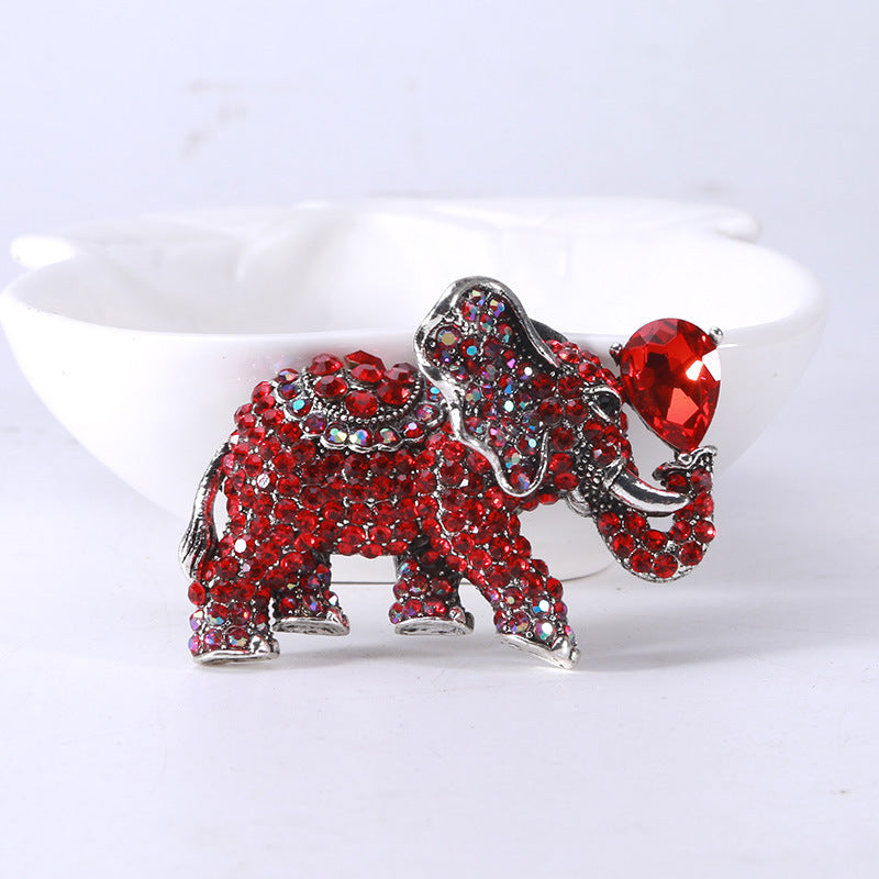 Broche estilo elefante para hombre, regalo de joyería hecho a mano