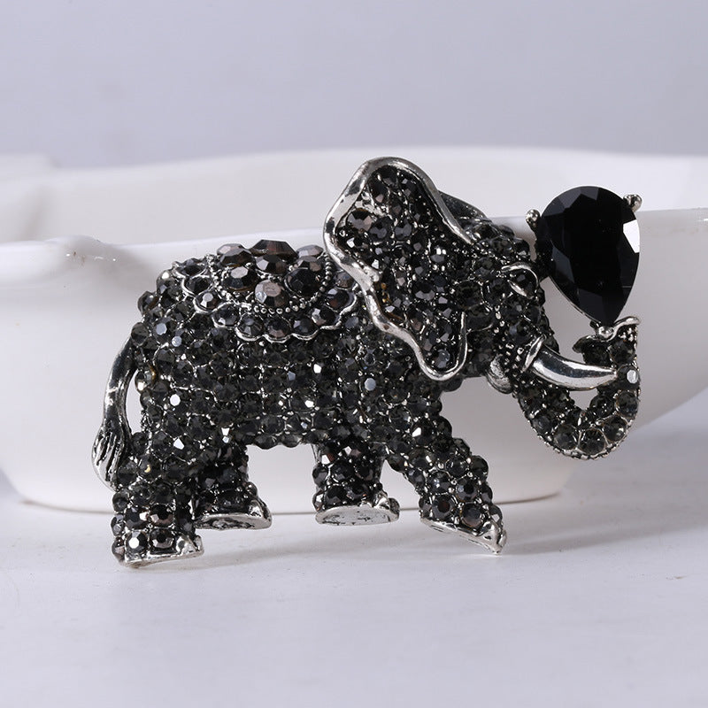 Broche estilo elefante para hombre, regalo de joyería hecho a mano