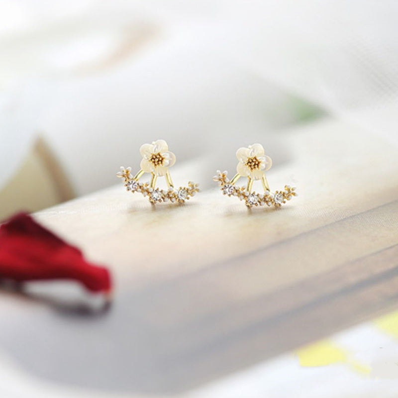 Daisy Stud Earrings | Flower Earring Jackets | Detachable Jacket Earrings with Sterling Silver Pins