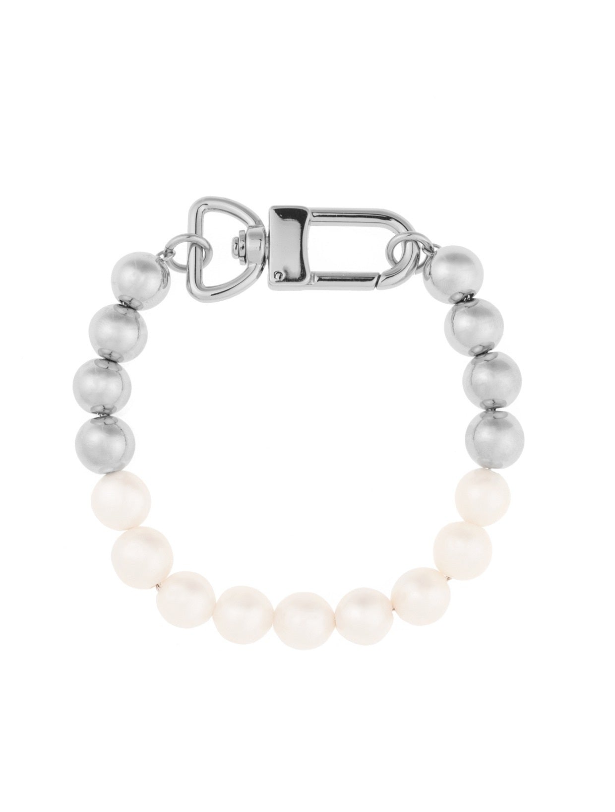 AAA Mens Pearl Necklace | Metal Real Pearl Necklace for Men in 18K Gold and White Gold Plated (10mm)