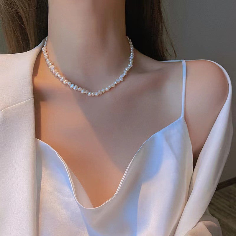AAA Baroque Pearl Jewelry Set | Baroque Pearl Necklace | Baroque Pearl Bracelet (5-6mm)