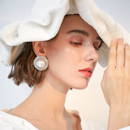 25mm super big pearl earring studs