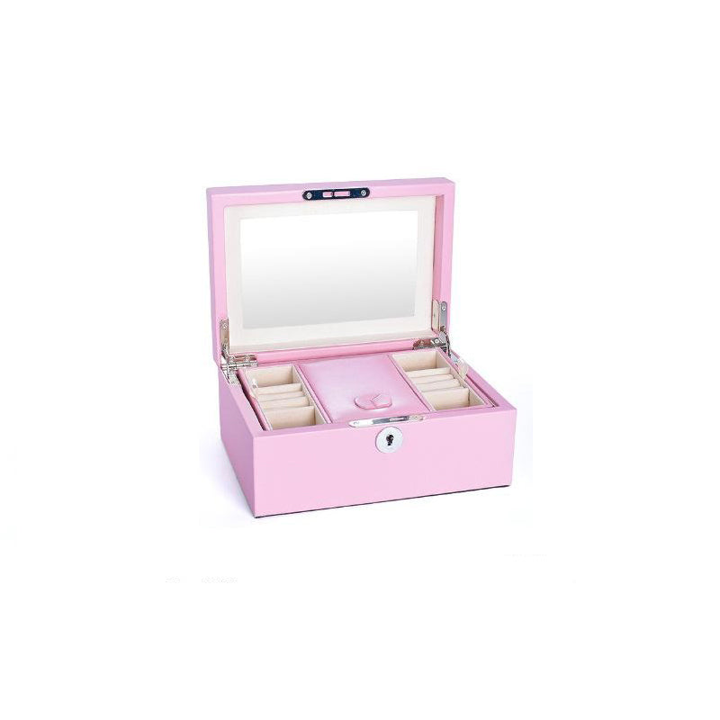 Double-layer Mini stud earrings rings Jewelry Box Useful Makeup Organizer Travel Portable Jewelry PU Box