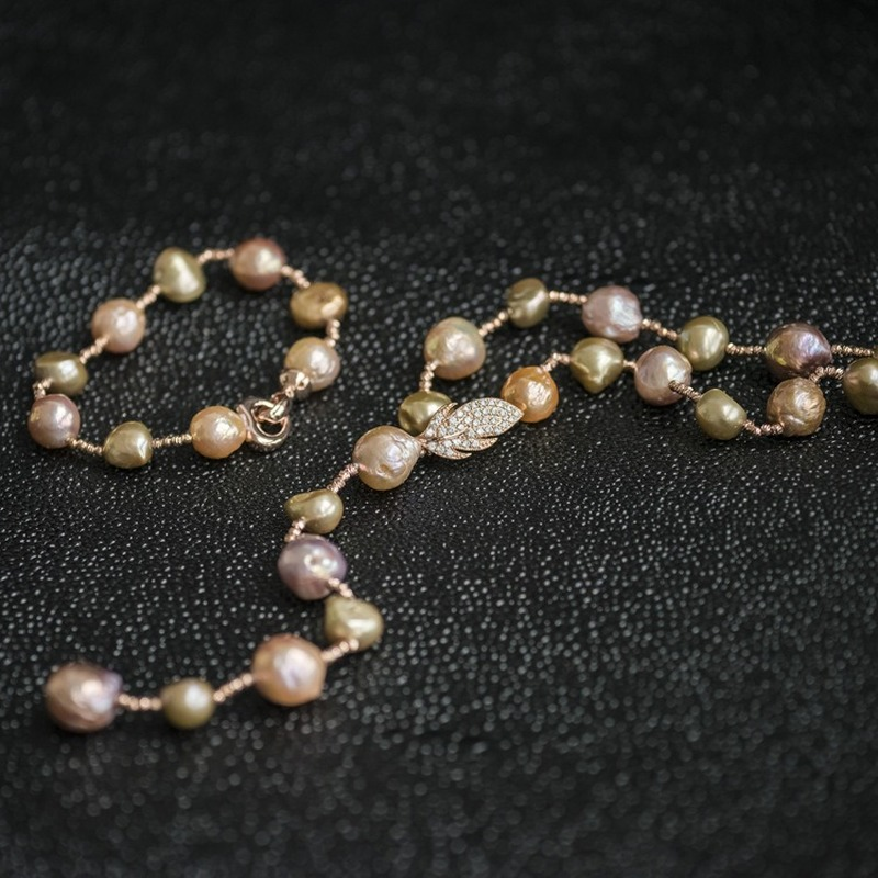 AAA Big Baroque Pearl Pendant Necklace | 12mm Dainty Freshwater Pearl Necklace And Bracelet Pearl Gift Jewellery Set