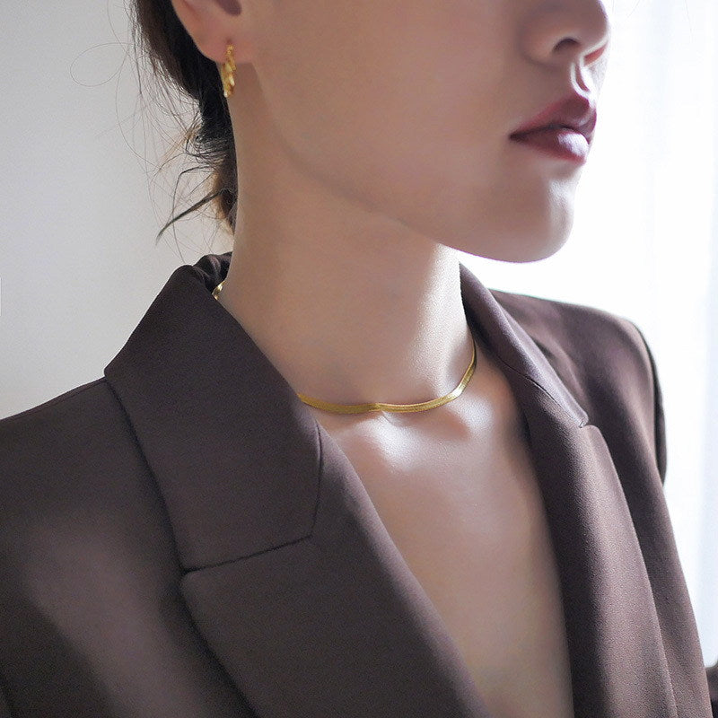 Snake Chain | Basic Snake Chain Necklace | Snake Chain in Gold and Silver