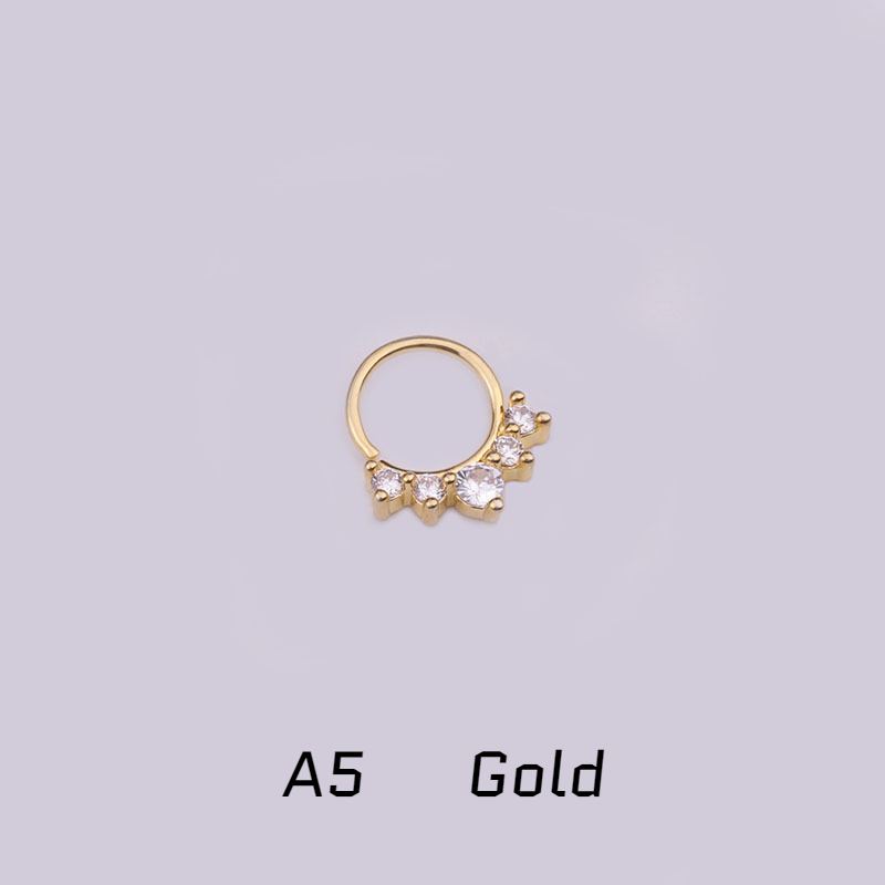 20G Titanium 20G CNC Pave Clicker Ring - Nose, Cartilage, Earlobe