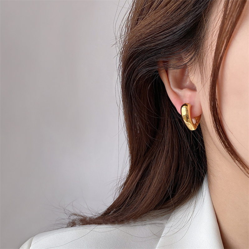 Boucles d'oreilles créoles en forme de cœur | Boucles d'oreilles pendantes en perles | Boucles d'oreilles créoles épaisses en or et argent