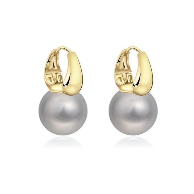 Neue, elegante Perlenohrringe für Damen in einer 14 Karat vergoldeten Setbox, mit kostenlosem Schmuck-Organizer, Muttertagsgeschenk