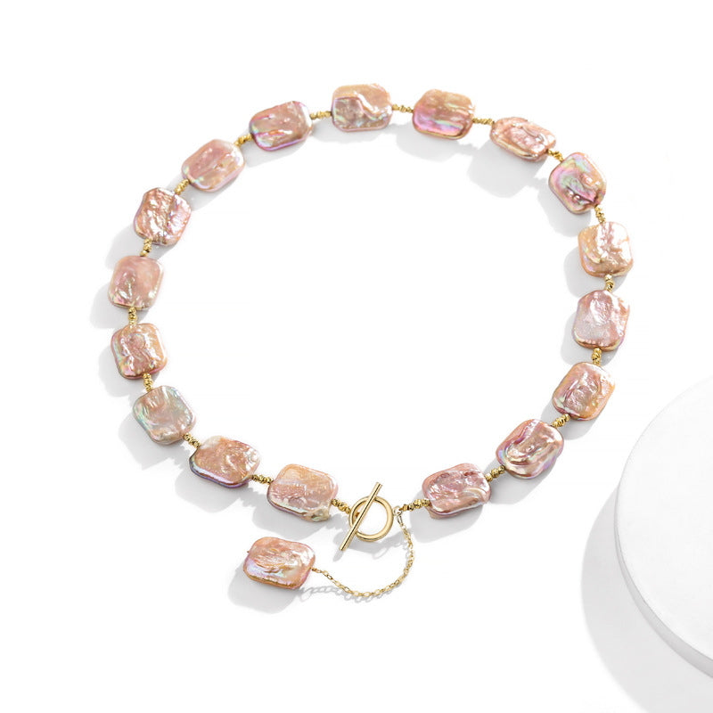 Purple Large Real Baroque Pearl Jewelry Set | Baroque Pearl Necklace | Baroque Pearl Earrrings | Baroque Pearl Bracelet (10-13mm)