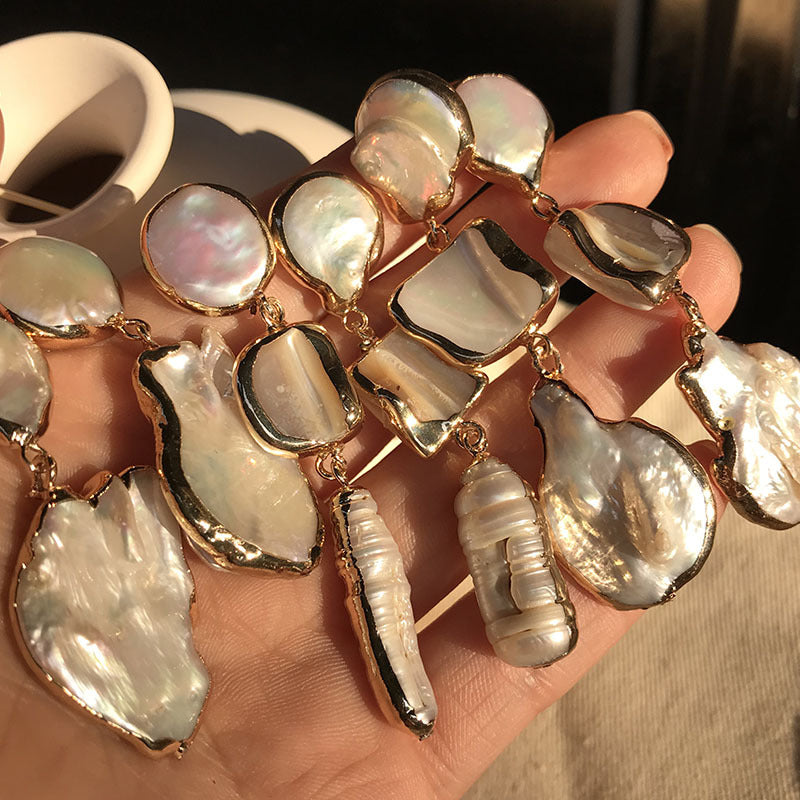 baroque pearl earrings