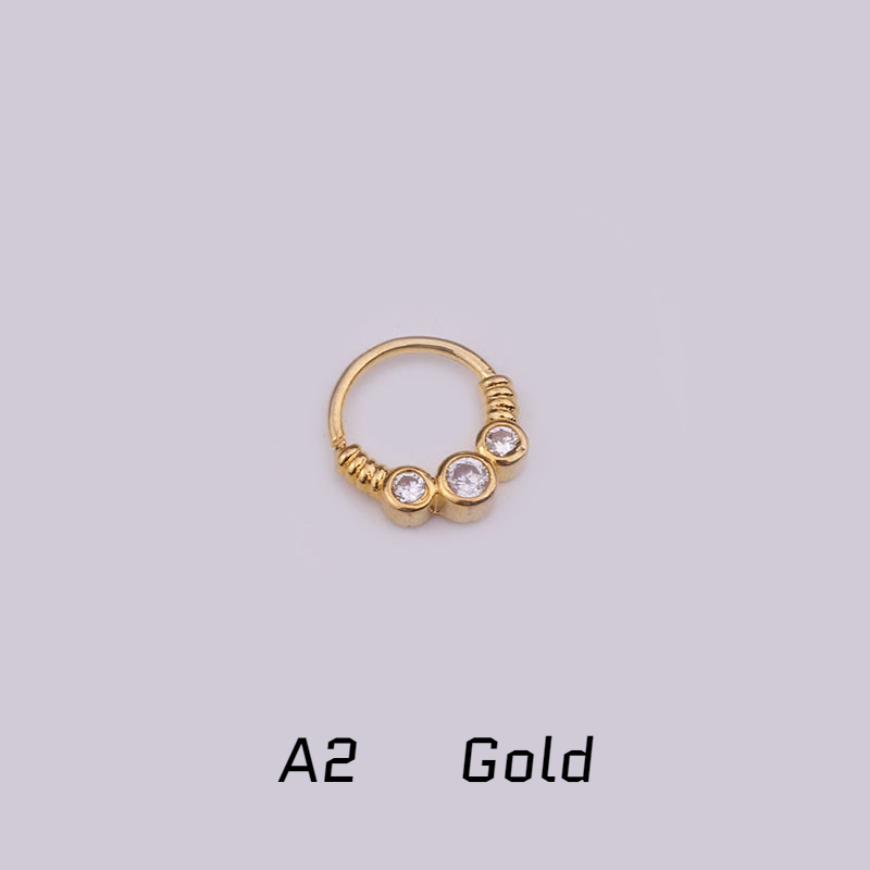 20G Titanium 20G CNC Pave Clicker Ring - Nose, Cartilage, Earlobe