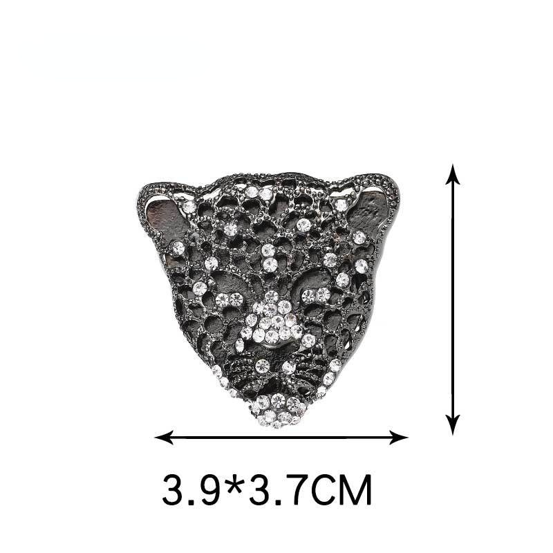 Leopard style Brooch for Men Gold Silver Black Cheetah Brooch Pin