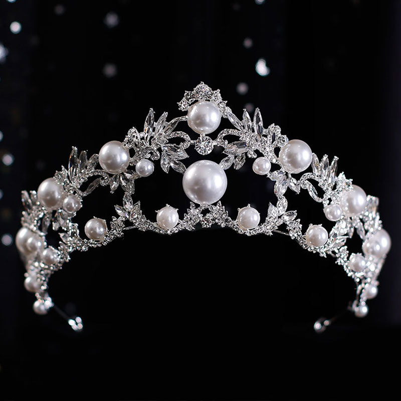 Wedding Tiaras | Pearl Wedding Crown | Diamond Bridal Crown for Wedding