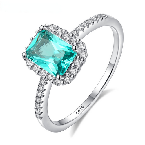 Cushion Cut Side-Stone Green Lab Grown Diamond Engagement Ring 2.0 CTW with S925 Silver GH/VVS