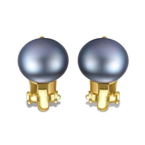 Blue Black Pearl Earrings Gold | Freshwater Real Pearl Stud Earrings | Wedding Dainty Jewelry-Huge Tomato