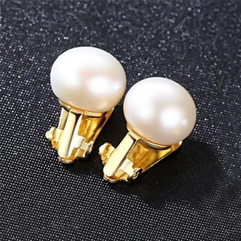 white pearl dangle earrings