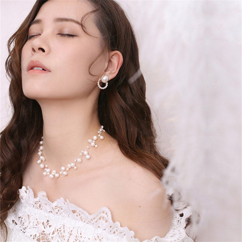 Multilayer Baroque Pearl Necklace | Colorful Freshwater Pearl Necklace | Invisible Real Pearl Necklace