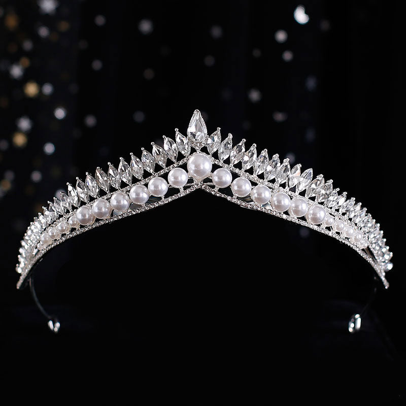 Wedding Tiaras | Pearl Wedding Crown | Diamond Bridal Crown for Wedding