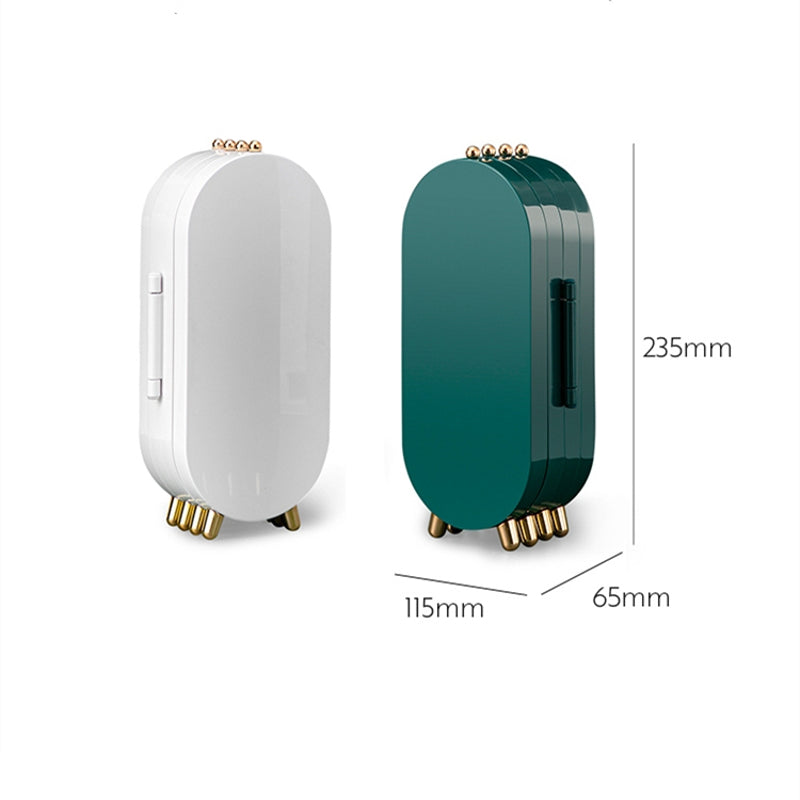 Foldable Jewely Box | Jewelry Box Organizer with Mirror | Earring Jewelry Box