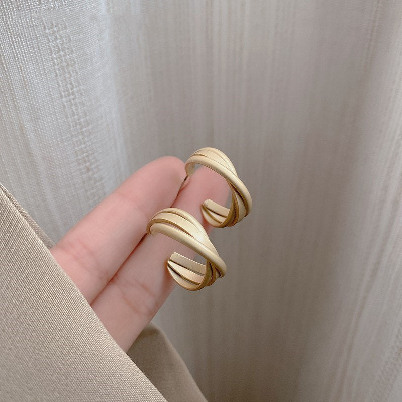 Boucles d'oreilles créoles multicouches | Petites boucles d'oreilles créoles avec épingles en argent sterling