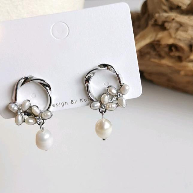 Freshwater Cultured Pearl Drop Earrings in 14K Gold Over Sterling Silver(8-9mm)