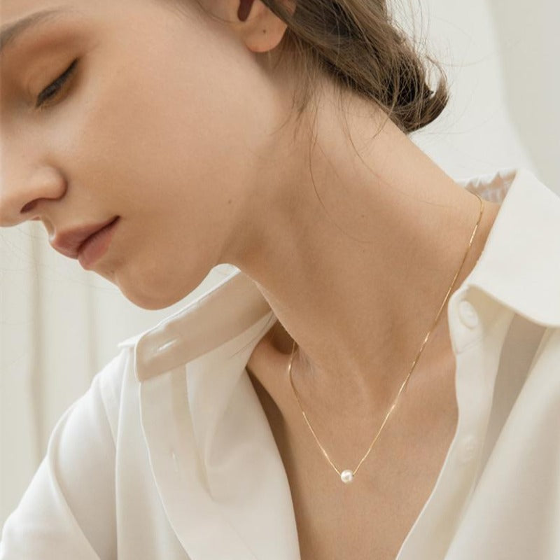 AAAA Cultured Big Baroque Pearl Pendant Necklace in 14K Gold Over Sterling Silver Chain (11-12mm)