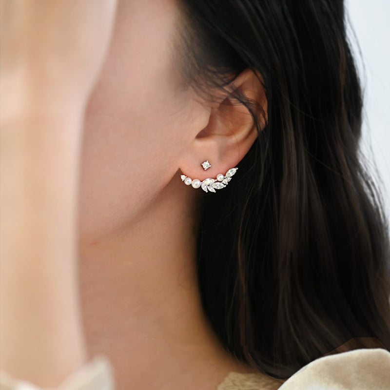 Wing Shaped Earring Jackets | Diamond Earring Jackets | Pearl Earring Jackets for Studs