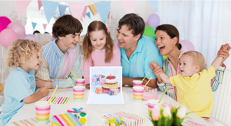 3D birthday Cards for Children Pop Up Greeting Cards, Funny Unique 3D Holiday Postcards