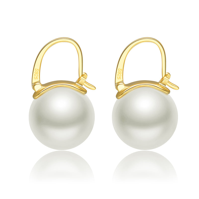 Black Pearl Earrings | Available in White, Champagne, Grey, Gold and Black | Pearl Dangle Earrings
