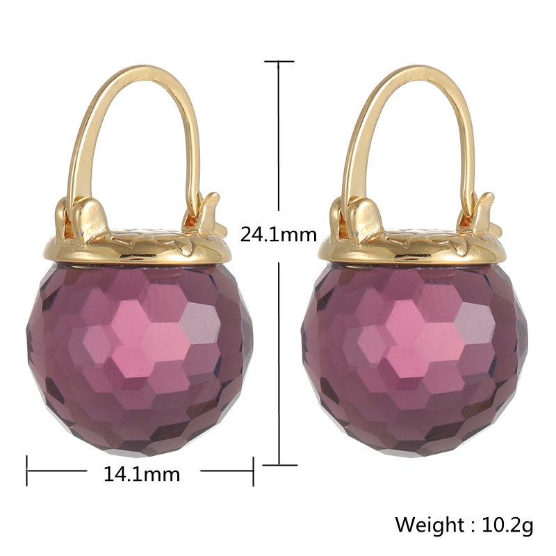 Crystal Ball Crystal Drop Earrings Available with Gold and Silver Clasp Set Box, with Free Jewelry Organizer, Mother's Day Gift