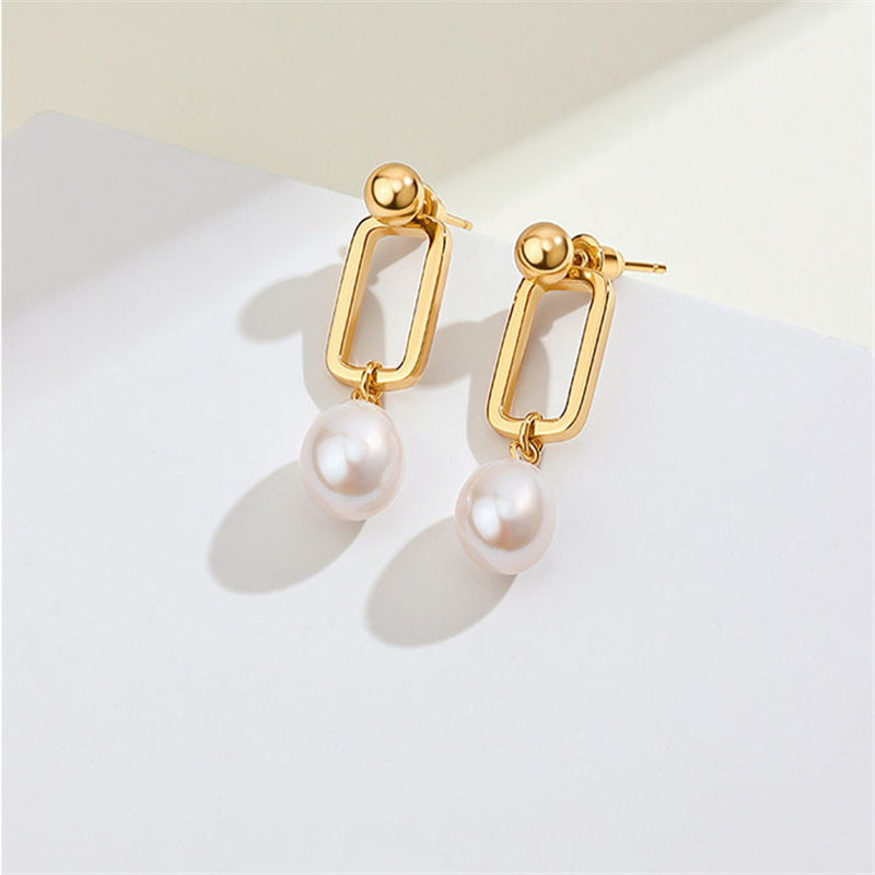 2 in 1 Pearl Drop Earrings | Pearl Stud Earrings | Pearl Earring Jackets with S925 Pins