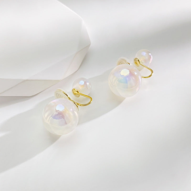 Moonstone Clip On Earrings | Non Pierced Earrings | Opal Clip On Earrings for Women