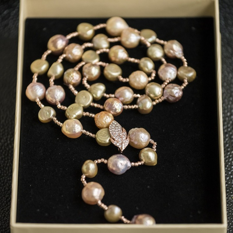 AAA Big Baroque Pearl Pendant Necklace | 12mm Dainty Freshwater Pearl Necklace And Bracelet Pearl Gift Jewellery Set