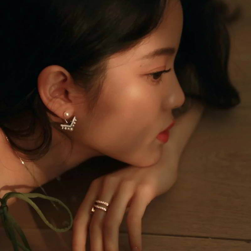 AAA Freshwater Pearl Earrings | Real Pearl Earrings Jackets | Pearl Diamond Earrings in Sterling Silver