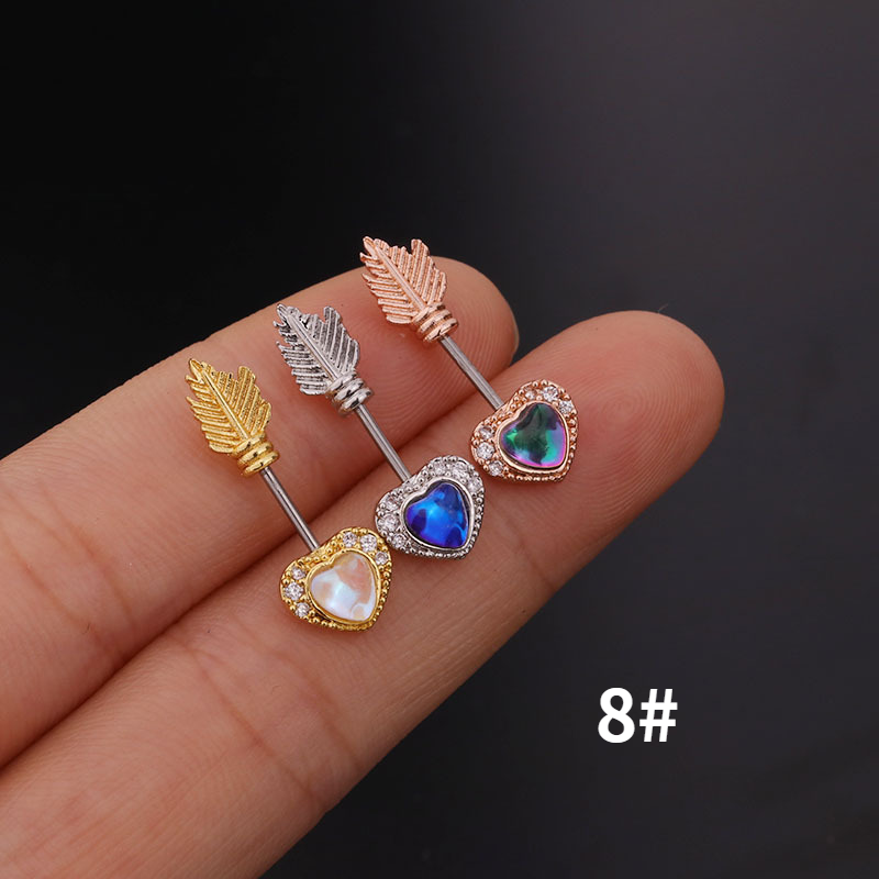 20G Crystal Ear Studs Titanium Cartilage Earring with Silver Pin Crystal Ear Stud Body Jewelry