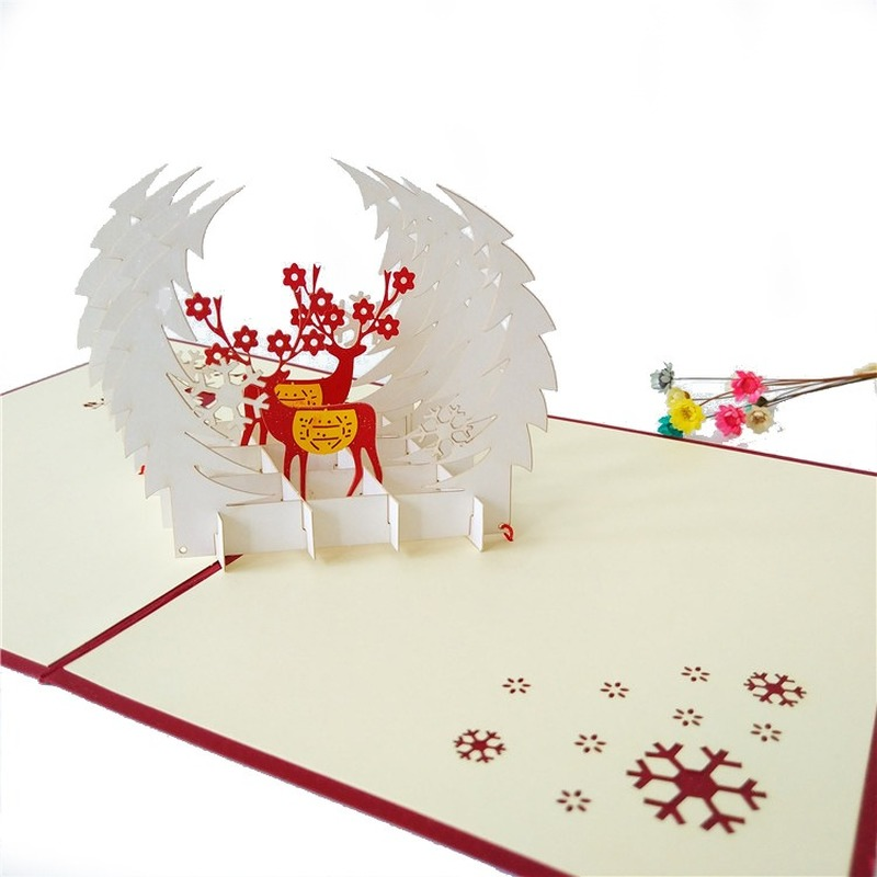 Christmas tree 3D Christmas Cards Envelope Included Pop Up Greeting Cards, Funny Unique 3D Holiday Postcards - Gifts for Xmas, Thank You Cards